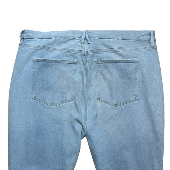 Good American Good Legs Crop Light Wash Denim Jeans Plus Size 24 - Picture 6 of 8